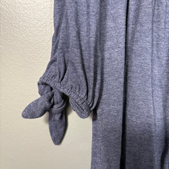 Lane Bryant Blue Marled Boho Peasant Blouse - Size 14/16 - Women's Plus Size Top - Picture 3 of 5